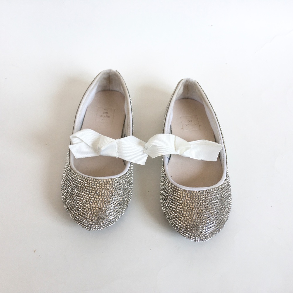 GIRLS WHITE DRESSY SHOES W/ RHINESTONES TODDLER SIZE 10T